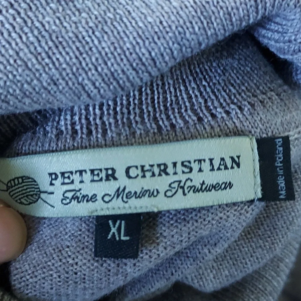 Peter Christian Gentleman's Outfitters 100% Fine Merino Wool Turtleneck Pullover